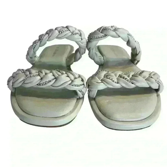 BCBGeneration Tanya Criss Cross Double Band Slide Sandal Size 8​ - Picture 3 of 6